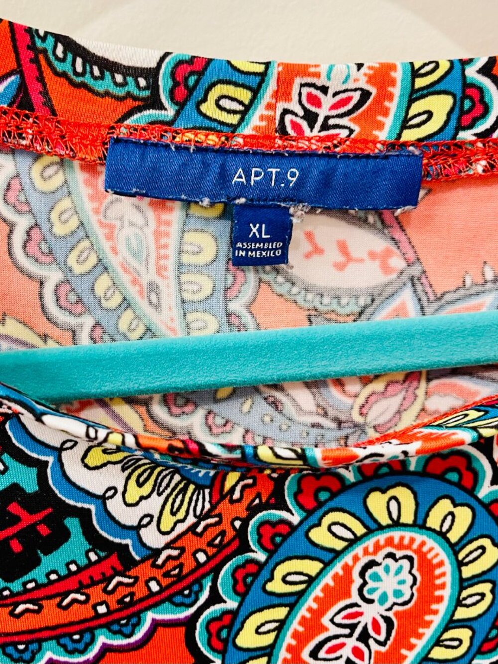 Apt 9 Sleeveless Paisley Mini Dress with Pockets- XL Multicolor #5192 - Picture 5 of 8